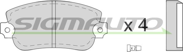 SIGMAUTO SPA073 - Set placute frana,frana disc aaoparts.ro