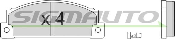 SIGMAUTO SPA158 - Set placute frana,frana disc aaoparts.ro