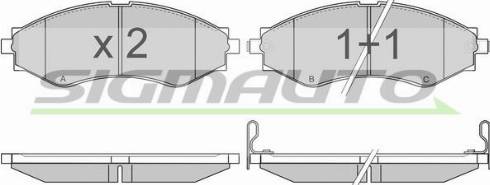 SIGMAUTO SPA834 - Set placute frana,frana disc aaoparts.ro