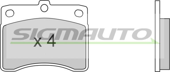 SIGMAUTO SPA353 - Set placute frana,frana disc aaoparts.ro