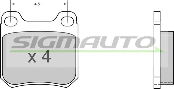 SIGMAUTO SPA368 - Set placute frana,frana disc aaoparts.ro
