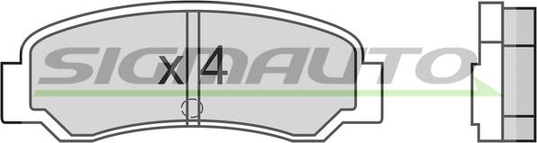 SIGMAUTO SPA300 - Set placute frana,frana disc aaoparts.ro