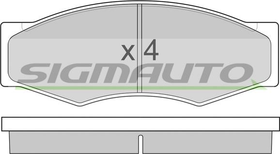 SIGMAUTO SPA302 - Set placute frana,frana disc aaoparts.ro