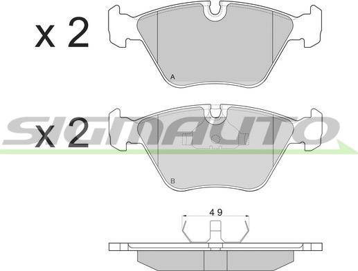 SIGMAUTO SPA381 - Set placute frana,frana disc aaoparts.ro