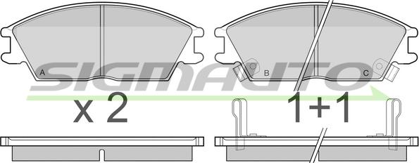 SIGMAUTO SPA293 - Set placute frana,frana disc aaoparts.ro