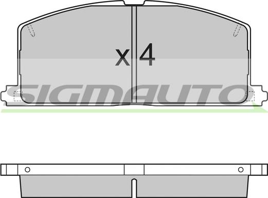 SIGMAUTO SPA255 - Set placute frana,frana disc aaoparts.ro