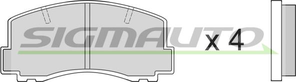 SIGMAUTO SPA256 - Set placute frana,frana disc aaoparts.ro