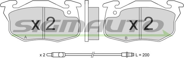 SIGMAUTO SPA269 - Set placute frana,frana disc aaoparts.ro