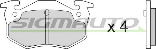 SIGMAUTO SPA217 - Set placute frana,frana disc aaoparts.ro