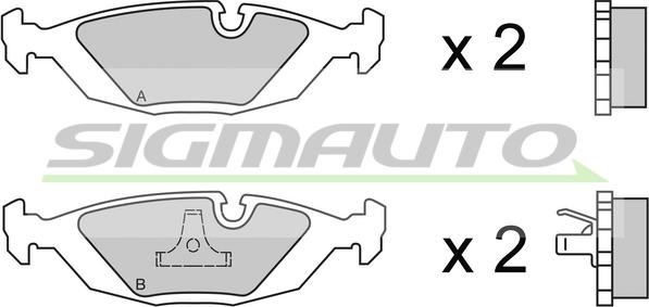 SIGMAUTO SPA236 - Set placute frana,frana disc aaoparts.ro