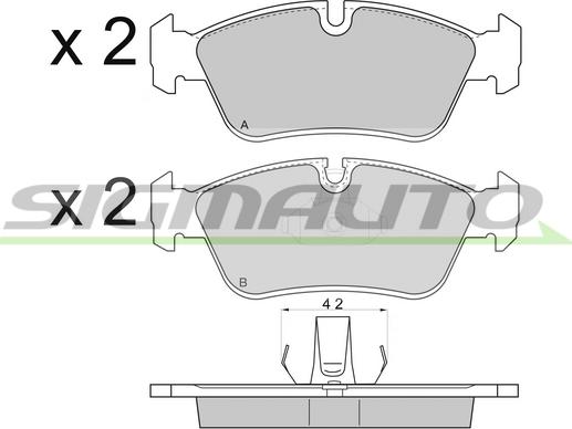 SIGMAUTO SPA745 - Set placute frana,frana disc aaoparts.ro