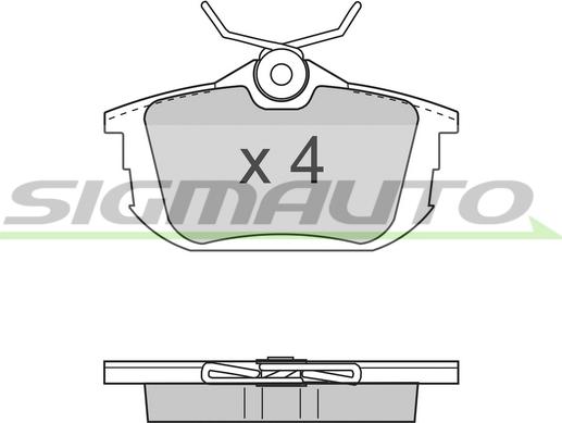 SIGMAUTO SPA742 - Set placute frana,frana disc aaoparts.ro