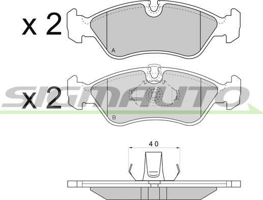 SIGMAUTO SPA704 - Set placute frana,frana disc aaoparts.ro