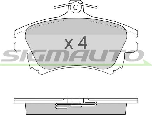 SIGMAUTO SPA703 - Set placute frana,frana disc aaoparts.ro