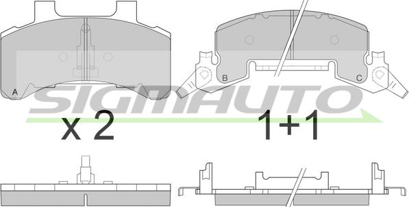 SIGMAUTO SPA786 - Set placute frana,frana disc aaoparts.ro