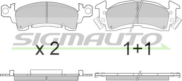 SIGMAUTO SPA781 - Set placute frana,frana disc aaoparts.ro