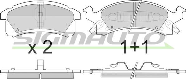 SIGMAUTO SPA779 - Set placute frana,frana disc aaoparts.ro