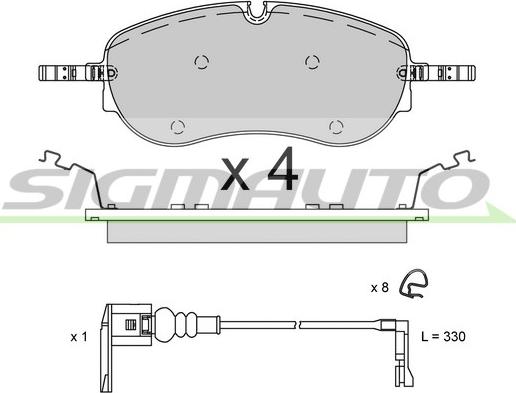 SIGMAUTO SPB949 - Set placute frana,frana disc aaoparts.ro