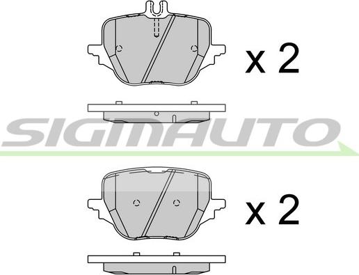 SIGMAUTO SPB945 - Set placute frana,frana disc aaoparts.ro