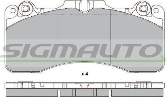 SIGMAUTO SPB955 - Set placute frana,frana disc aaoparts.ro