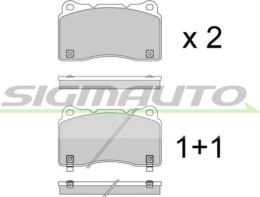 SIGMAUTO SPB960 - Set placute frana,frana disc aaoparts.ro