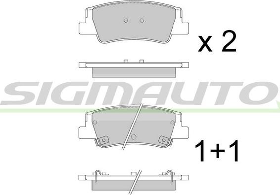 SIGMAUTO SPB906 - Set placute frana,frana disc aaoparts.ro