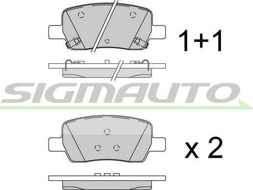 SIGMAUTO SPB935 - Set placute frana,frana disc aaoparts.ro