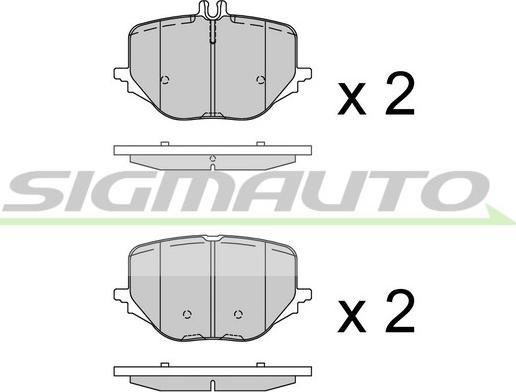 SIGMAUTO SPB937 - Set placute frana,frana disc aaoparts.ro