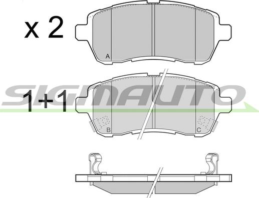 SIGMAUTO SPB466 - Set placute frana,frana disc aaoparts.ro