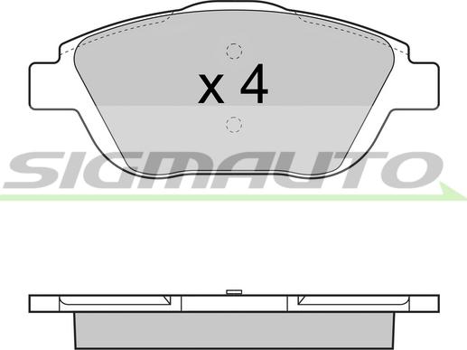 SIGMAUTO SPB428 - Set placute frana,frana disc aaoparts.ro