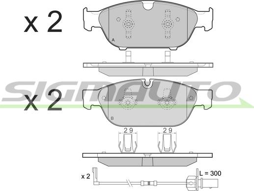 SIGMAUTO SPB476 - Set placute frana,frana disc aaoparts.ro