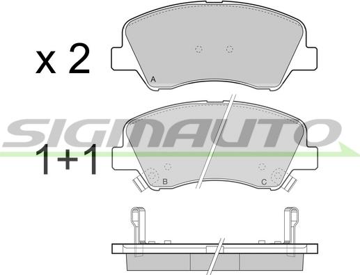 SIGMAUTO SPB470 - Set placute frana,frana disc aaoparts.ro