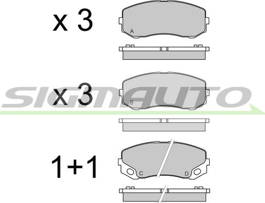 SIGMAUTO SPB551 - Set placute frana,frana disc aaoparts.ro
