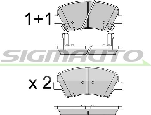 SIGMAUTO SPB529 - Set placute frana,frana disc aaoparts.ro