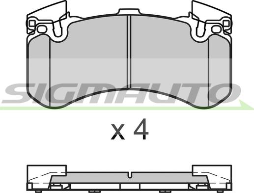 SIGMAUTO SPB654 - Set placute frana,frana disc aaoparts.ro