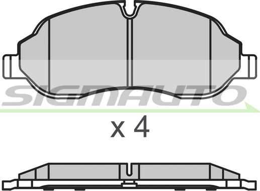 SIGMAUTO SPB651TR - Set placute frana,frana disc aaoparts.ro