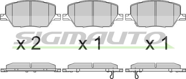 SIGMAUTO SPB657 - Set placute frana,frana disc aaoparts.ro