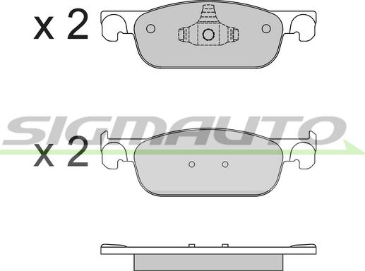 SIGMAUTO SPB662 - Set placute frana,frana disc aaoparts.ro