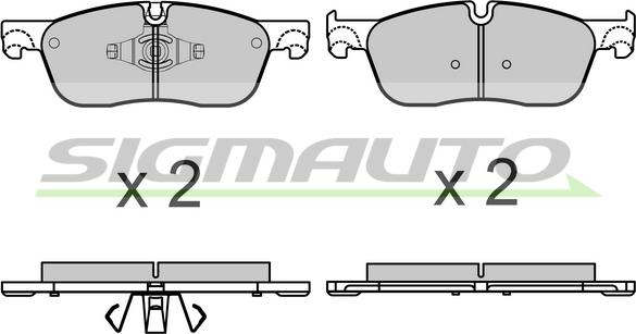 SIGMAUTO SPB667 - Set placute frana,frana disc aaoparts.ro