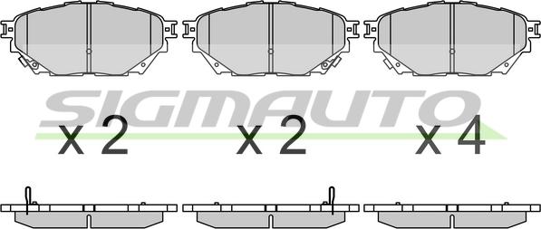 SIGMAUTO SPB685 - Set placute frana,frana disc aaoparts.ro