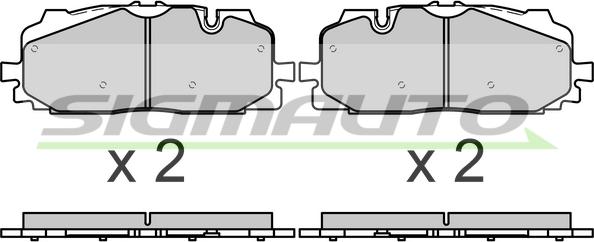 SIGMAUTO SPB687 - Set placute frana,frana disc aaoparts.ro