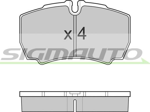 SIGMAUTO SPB025 - Set placute frana,frana disc aaoparts.ro