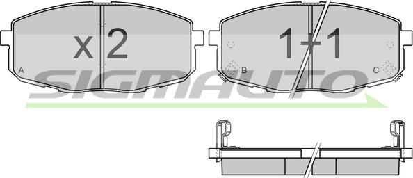 SIGMAUTO SPB147 - Set placute frana,frana disc aaoparts.ro