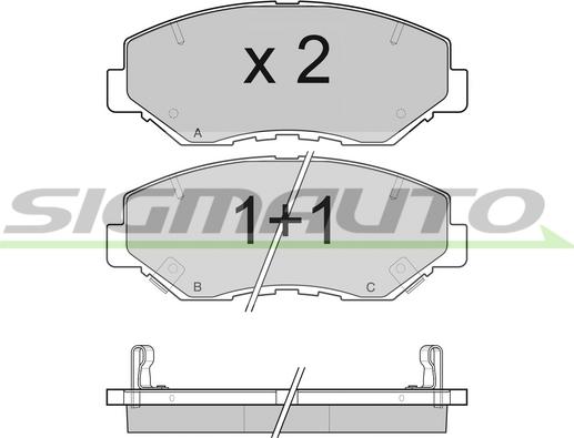 SIGMAUTO SPB117 - Set placute frana,frana disc aaoparts.ro
