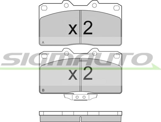 SIGMAUTO SPB128 - Set placute frana,frana disc aaoparts.ro