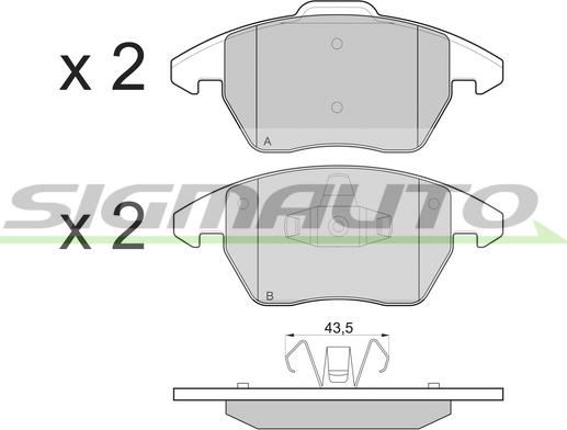 SIGMAUTO SPB174 - Set placute frana,frana disc aaoparts.ro