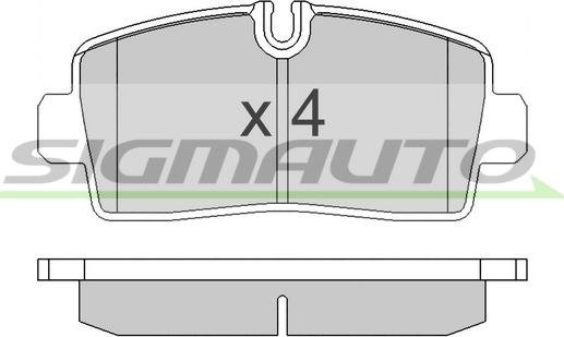 SIGMAUTO SPB867 - Set placute frana,frana disc aaoparts.ro