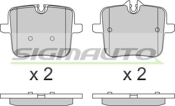 SIGMAUTO SPB805 - Set placute frana,frana disc aaoparts.ro