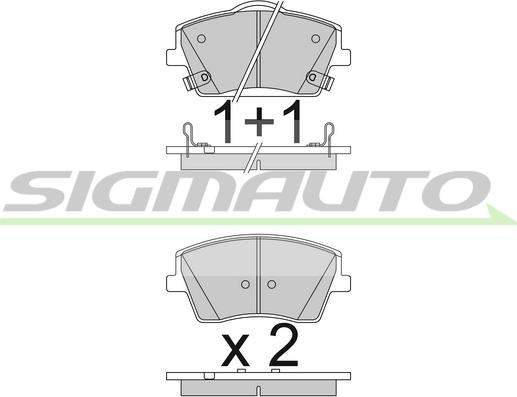 SIGMAUTO SPB834 - Set placute frana,frana disc aaoparts.ro