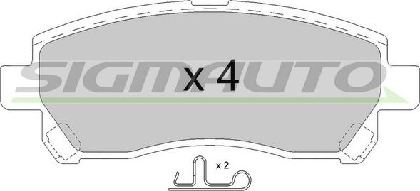 SIGMAUTO SPB872 - Set placute frana,frana disc aaoparts.ro
